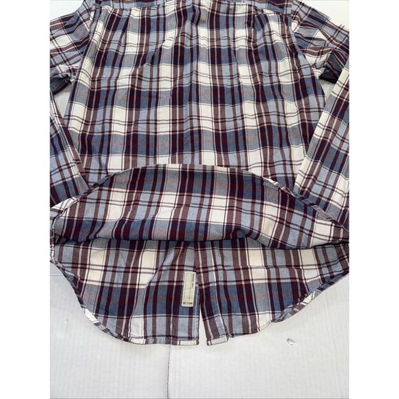 Sewn For J. Crew Cotton Classic Plaid Button-Up Shirt Men’s Blue White Red Sz S - Picture 12 of 12